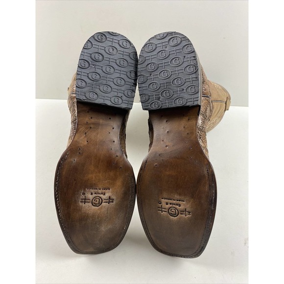 NWOB Circle G ORIX Caiman Patchwork & Embroidery Square Toe Western Boot Men 10D